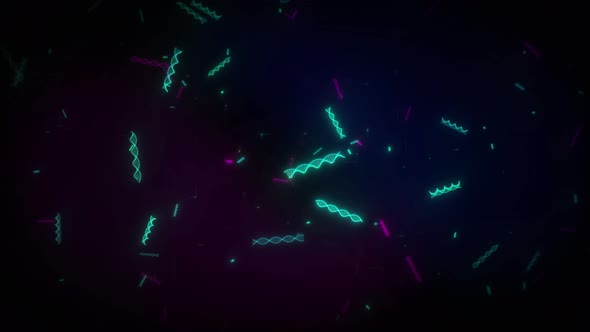 Animated Microscopic Cytoplasmic Dna Text On A Dark Scientific Background