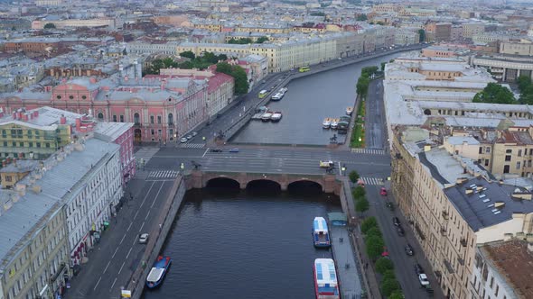 Saint Petersburg Russia Morning City Aerial 115