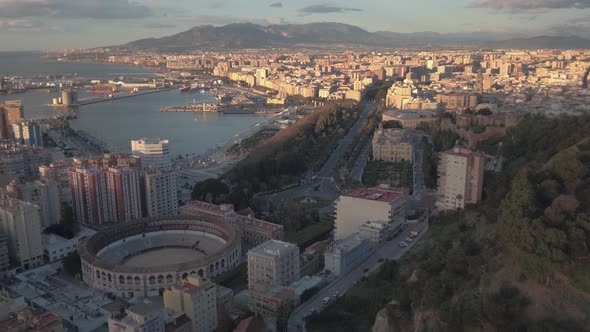 Aerial view of Malaga alt