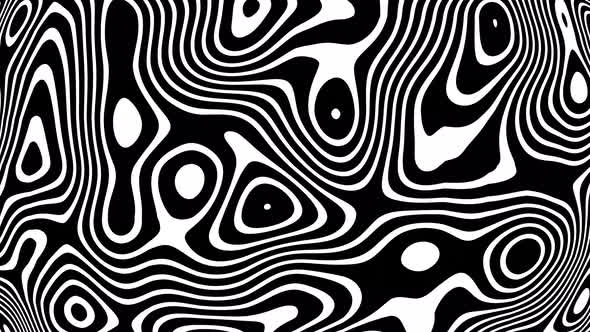Black and white wavy lines