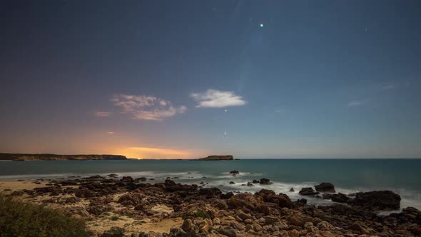 portugal beach wild coast atlantic nature stars night cosmos