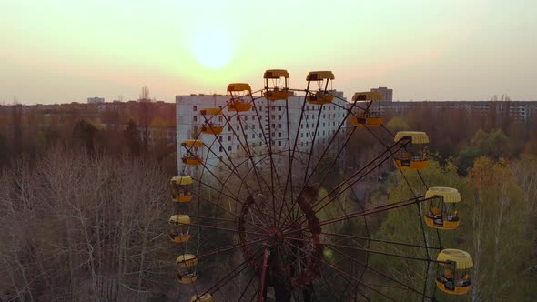 Deserted Amusement Park in City Pripyat