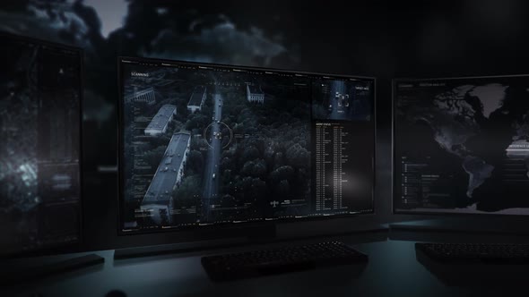 Innovative Spy Navigation Tech Searching For Agents On City Street With Trees alt