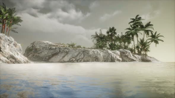 Soft Twilight of the Amazing Tropical Marine Beach alt