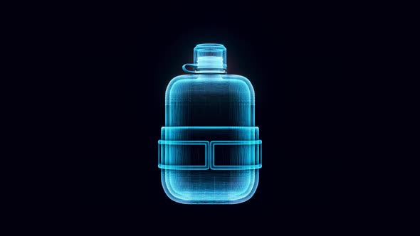 Plastic Military Water Canteen Hologram 4k