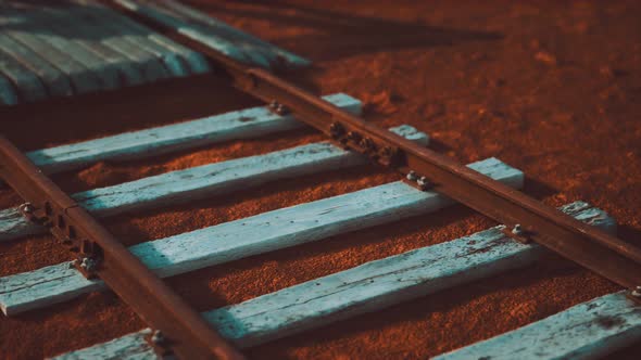 Abandoned Railway Tracks in the Desert