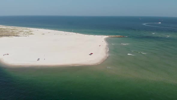 Summer start vacations at Gulf shores Ohio Alabama aerial