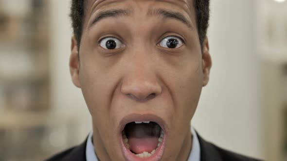 Shocked Face of African Businessman