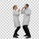 Two funny medical doctors with funny energy dance, Alpha Channel - VideoHive Item for Sale