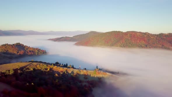 A Wonderful Feeling of a Moving Cloud on a Mountain After Rain