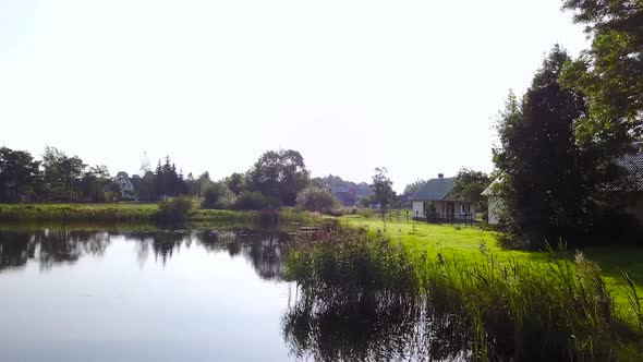 Lake in the Vicinity of the Cottage Village. Aerial Survey