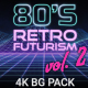 80s Retro Futurism Background Pack vol.2 4K - VideoHive Item for Sale