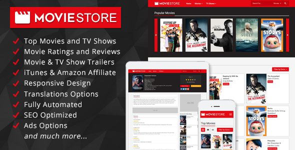 MovieStore - Movies and TV Shows Affiliate Script