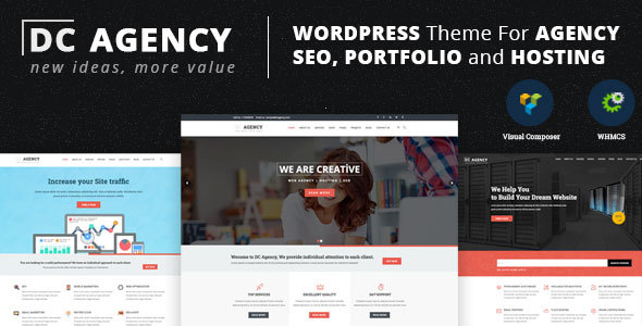 DC Agency : WordPress Theme For Creative Agency, Hosting, SEO Services