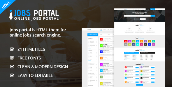 Jobs Portal – Business HTML Template