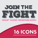 Breast Cancer Vector Icons - GraphicRiver Item for Sale