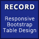 Record - Responsive Bootstrap Table Design