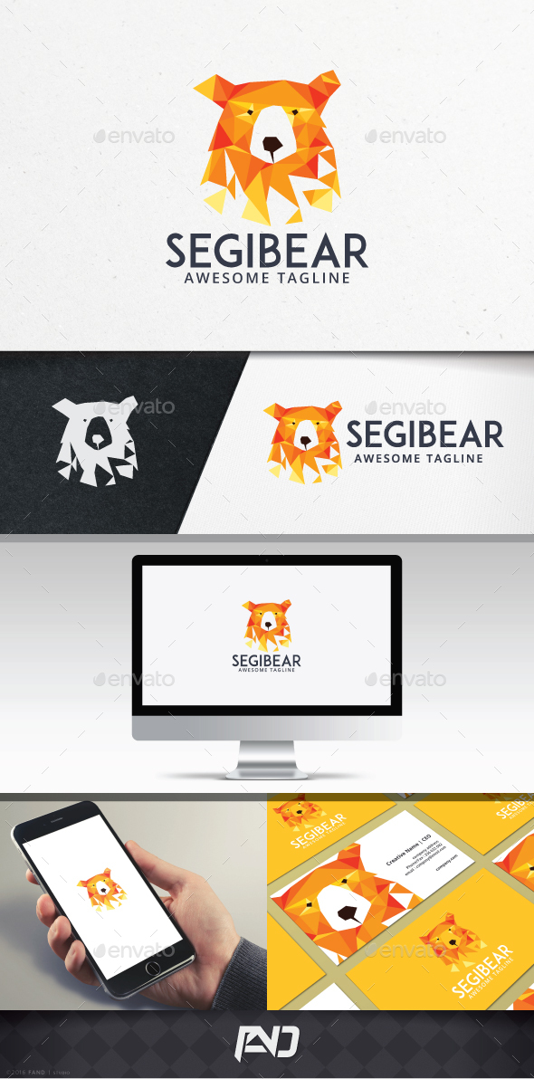 Polygonal Bear Logo Template