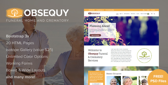 Obsequy - Funeral Home Responsive HTML5 Template