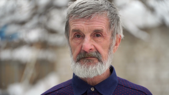 Portrait of an Elderly Man Outdoors