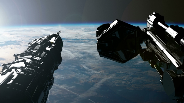 International Space Station Orbiting Earth alt