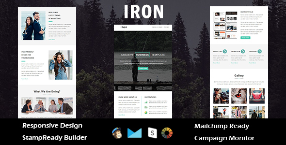 Iron - Multipurpose Responsive Email Template + Stampready Builder