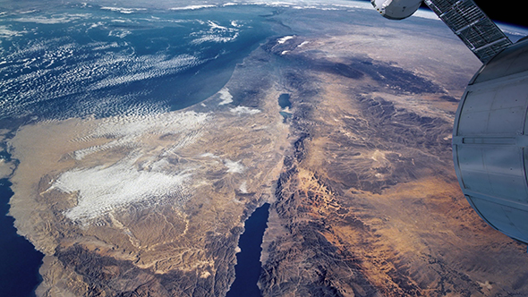 Earth Through Window Of International Space Station