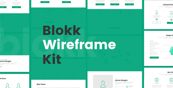 Blokk Wireframe Kit 170+ Ekrany