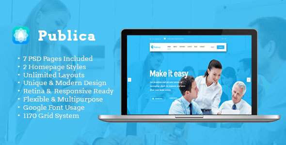 Publica PSD Template – 0 Sold!