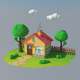 Low Poly House 1 - 3DOcean Item for Sale