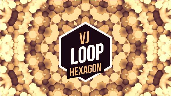 Gold Hexagons Kaleidoscope