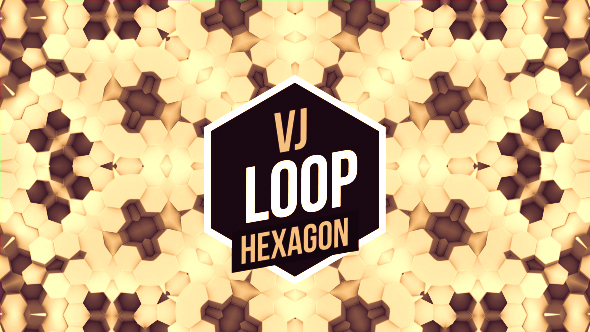 Gold Hexagons Kaleidoscope Vj