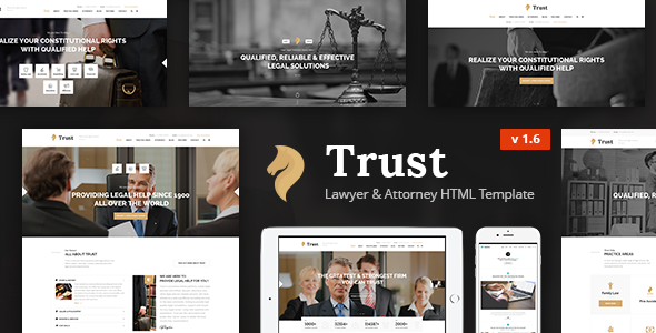 Trust - Lawyer & Attorney Business HTML Template