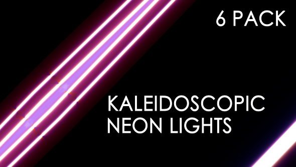 Neon Kaleidoscope Lights - 6 Pack alt
