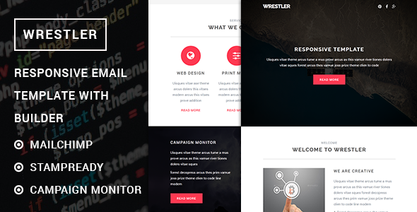 Wrestler - Responsive Multipurpose Email template with Stampready builder