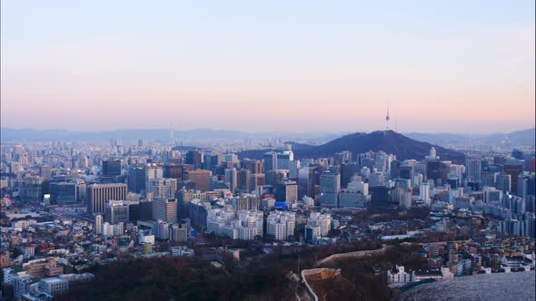 Time lapse of Seoul city in South Korea