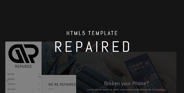 Repaired - Phone, Computer, Digital Repair Service & Shop HTML5 Template