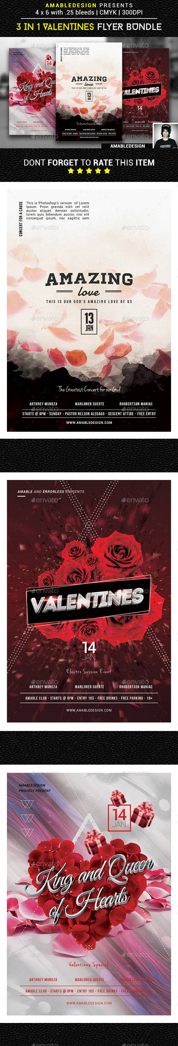 3 in 1 Valentines Flyer Vol.1