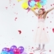 Admirable Blonde Curly Girl in a Beautiful Dress with Flowers in Her Hair Is Having Fun, Clapping - VideoHive Item for Sale