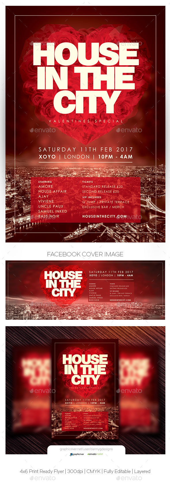 House In The City Valentines Day Flyer