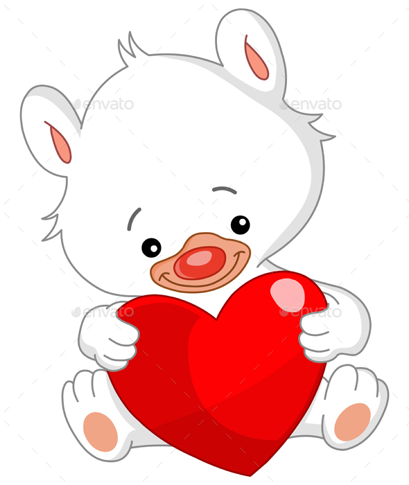Valentine White Teddy Bear
