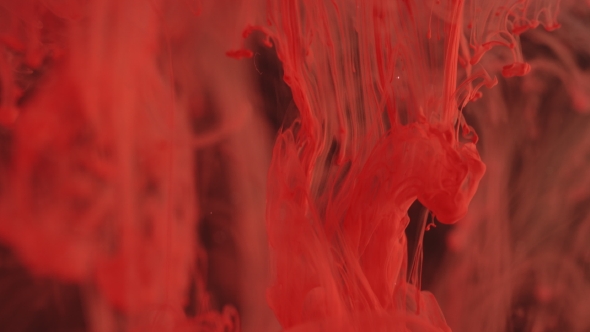 Red Paint Drops in the Water alt