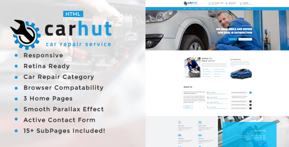 Car Hut || Auto Mechanic & Car Repair Template