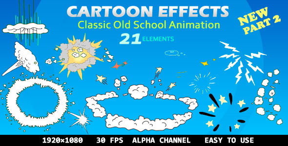 Classic Cartoon 2D Effects (21 elements)