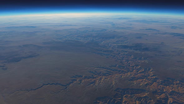 Cinematic Shot of Grand Canyon From Space