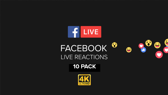 Facebook Live Reactions 10 Pack - 4K