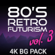80s Retro Futurism Background Pack vol.3 4K - VideoHive Item for Sale