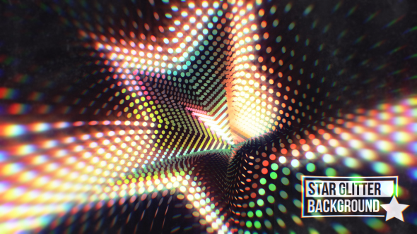 Colored Star Glitter Vj Loop alt