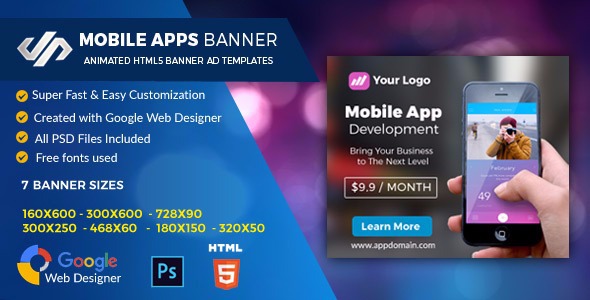 Mobile Apps HTML5 GWD Ad Banner
