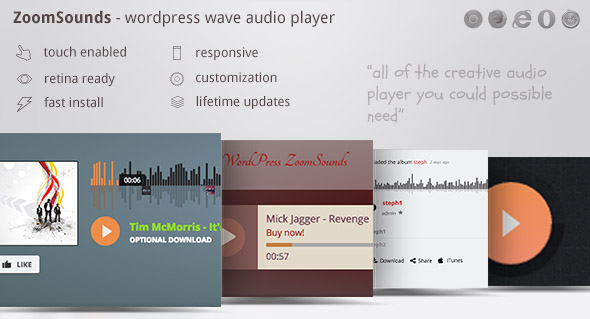 ZoomSounds - WordPress WPBakery Page Builder Waveform Audio Player